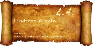 Lindtner Alexia névjegykártya